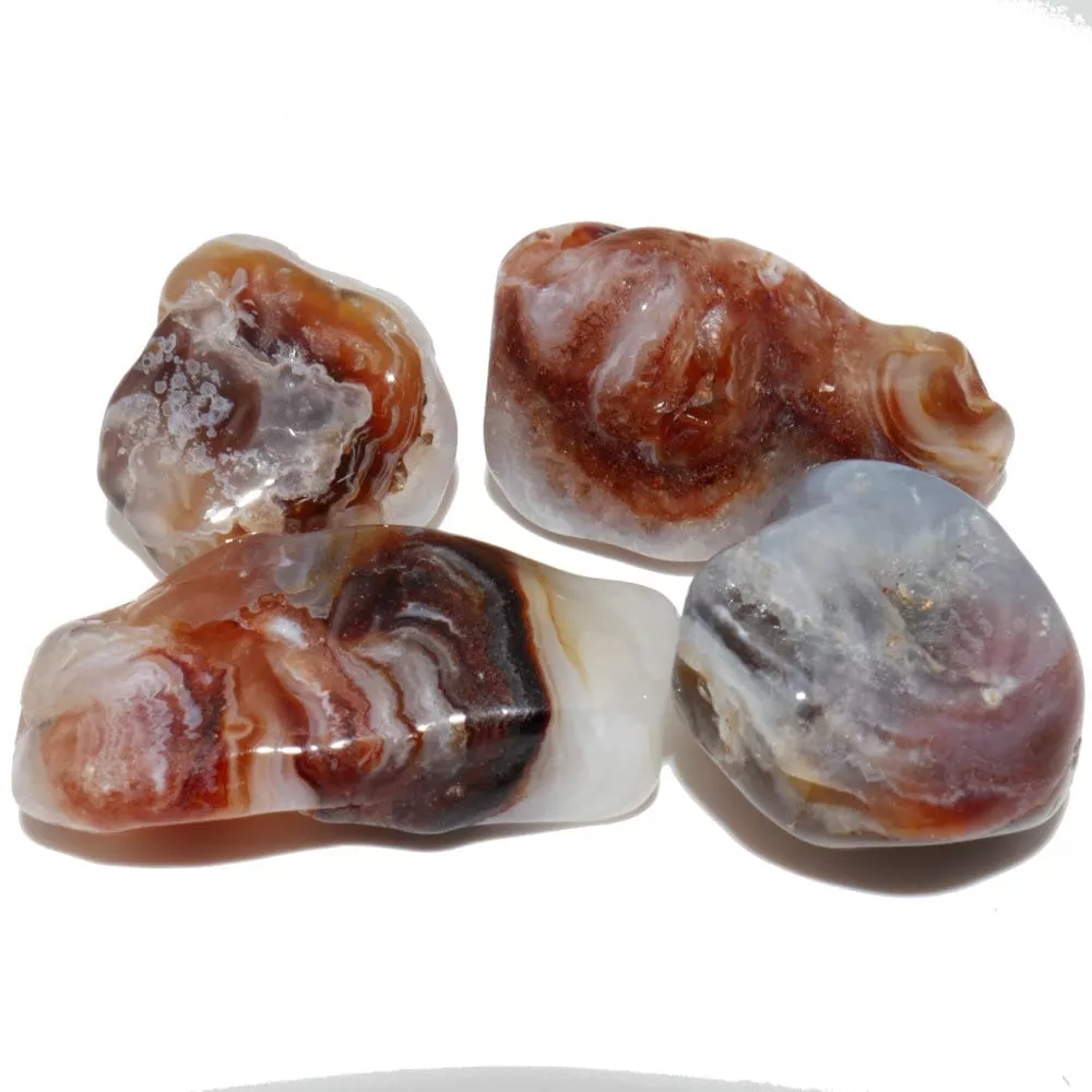 agate feu pierre polie
