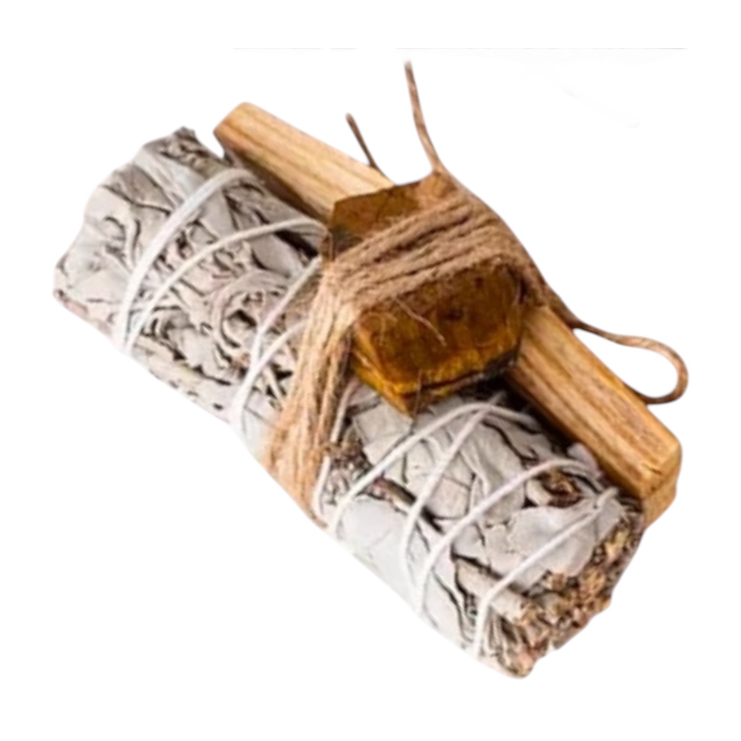Trio Sauge Blanche, Palo Santo et Pierres Naturelles : Rituel de Purification et d’Énergie – Image 4