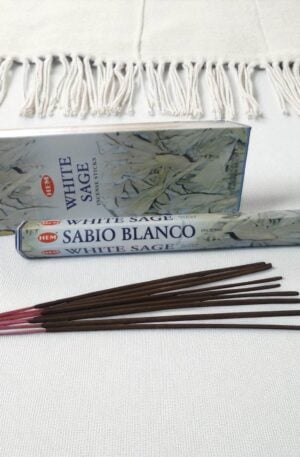 Encens sauge blanche en bâtons – Boîte de 20