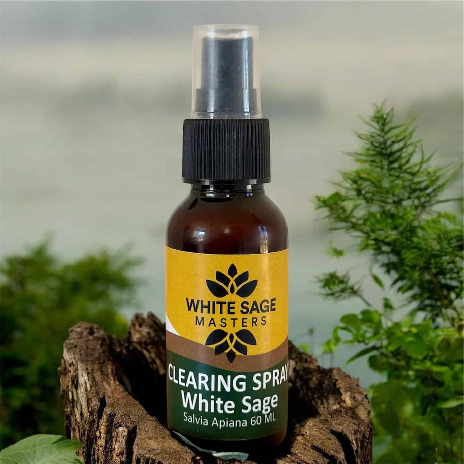 Spray Sauge Blanche Naturelle – Purification Sans Fumée 60 ml